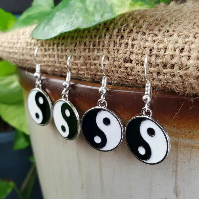Yin Yang Drop Earrings