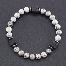 Frosted Volcanic Bead Bracelet