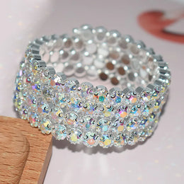 Crystal Bridal Layered Bangles