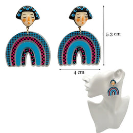 Colorful Resin Dangle Earrings