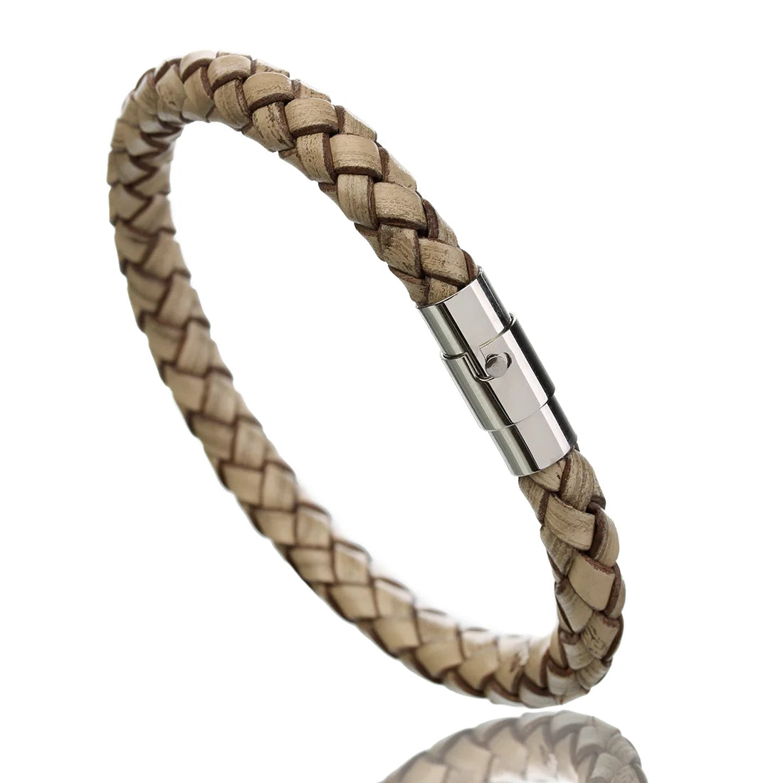 Woven Leather Magnetic Bracelet