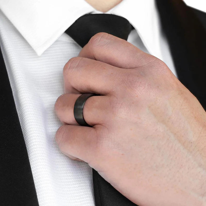 Matte Titanium Wedding Ring